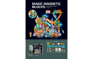 Klocki magnetyczne 3D 202 elementy ze światłem