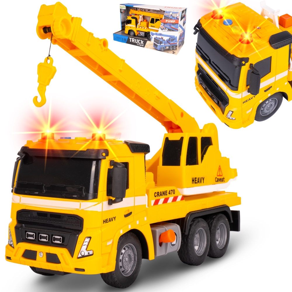 Sunkvežimis su kranu 1:16 šviesos garsas-Žaislai, Auto ir transporto žaislai, Mašinos-e-vaikas