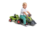 FALK Baby Claas Ride-on Tractor with Excavator, Bucket and Trailer					