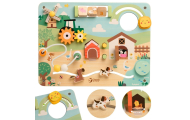 Medinė edukacinė lenta CLASSIC WORLD Farm-Žaislai, Kūdikiams, Mediniai, Žaislai mažyliams (iki 4 m.