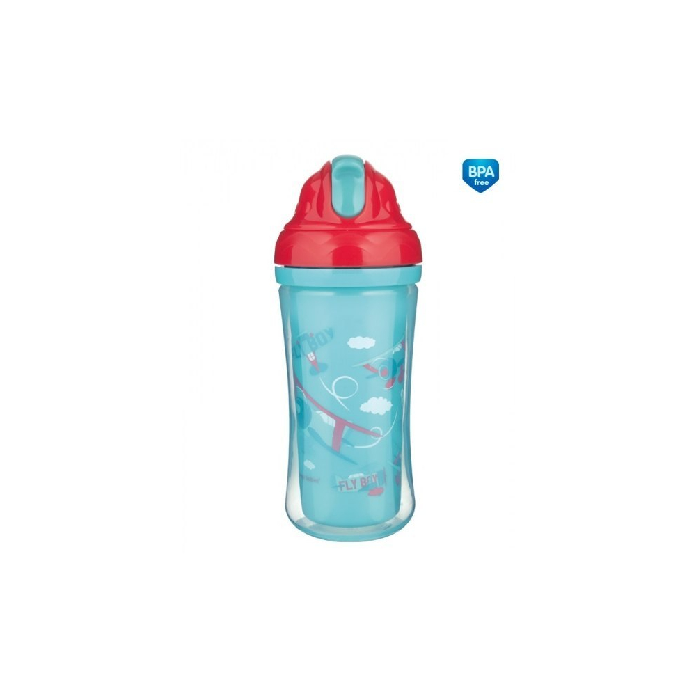 Bidon z sil.rur. 260ml samolot CANPOL BABIES
