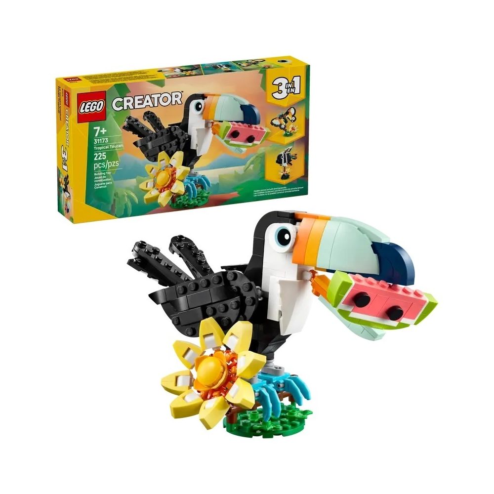 Konstruktorius Lego Creator 3-in-1 Wild Animals: Tropical Toucan (31173)-Žaislai, Konstruktoriai, Lego, statybiniai blokai-e-vai