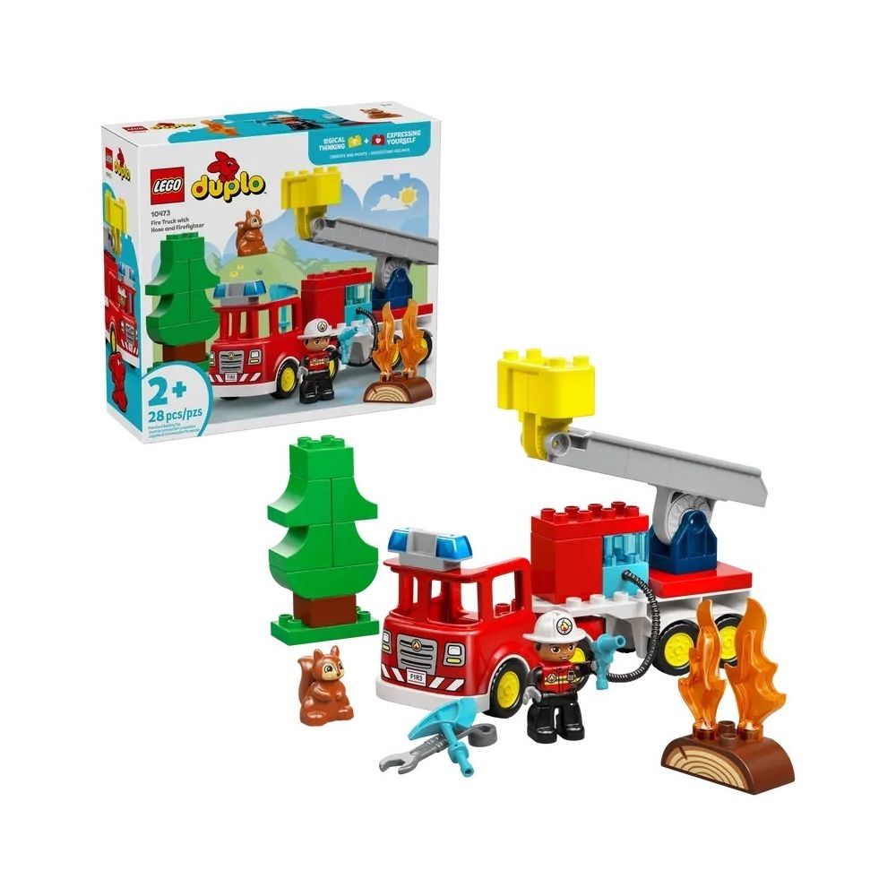 Konstruktorius Lego DUPLO Mano miesto gaisrinės mašina su ugniagesiu gelbėtoju (10473)-Žaislai, Konstruktoriai, Lego, statybinia