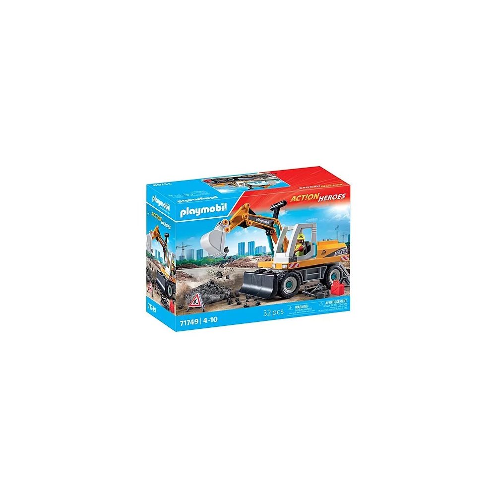 Konstruktorius Playmobil Action Heroes Large Excavator 71749-Žaislai, Konstruktoriai, Lego, statybiniai blokai-e-vaikas