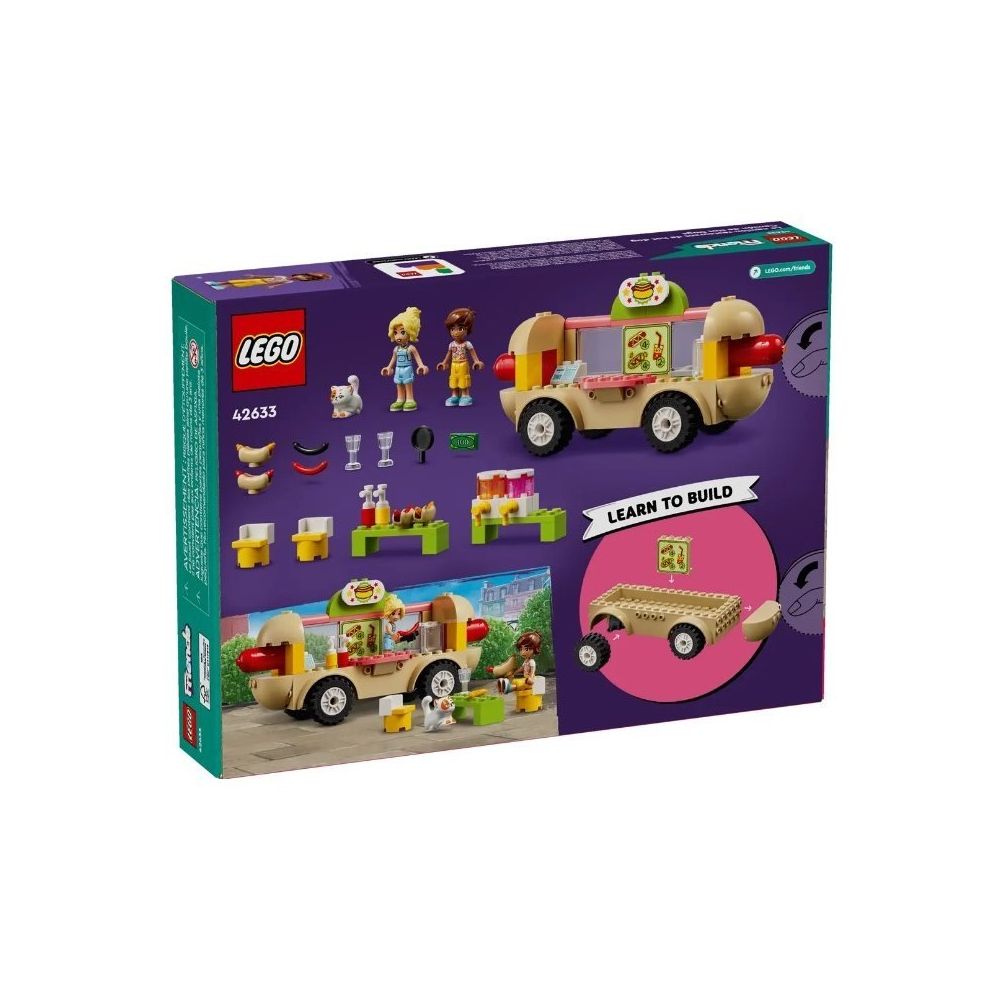 Konstruktorius Lego Friends Maisto sunkvežimis su karštomis dešrelėmis (42633)-Žaislai, Konstruktoriai, Lego, statybiniai blokai