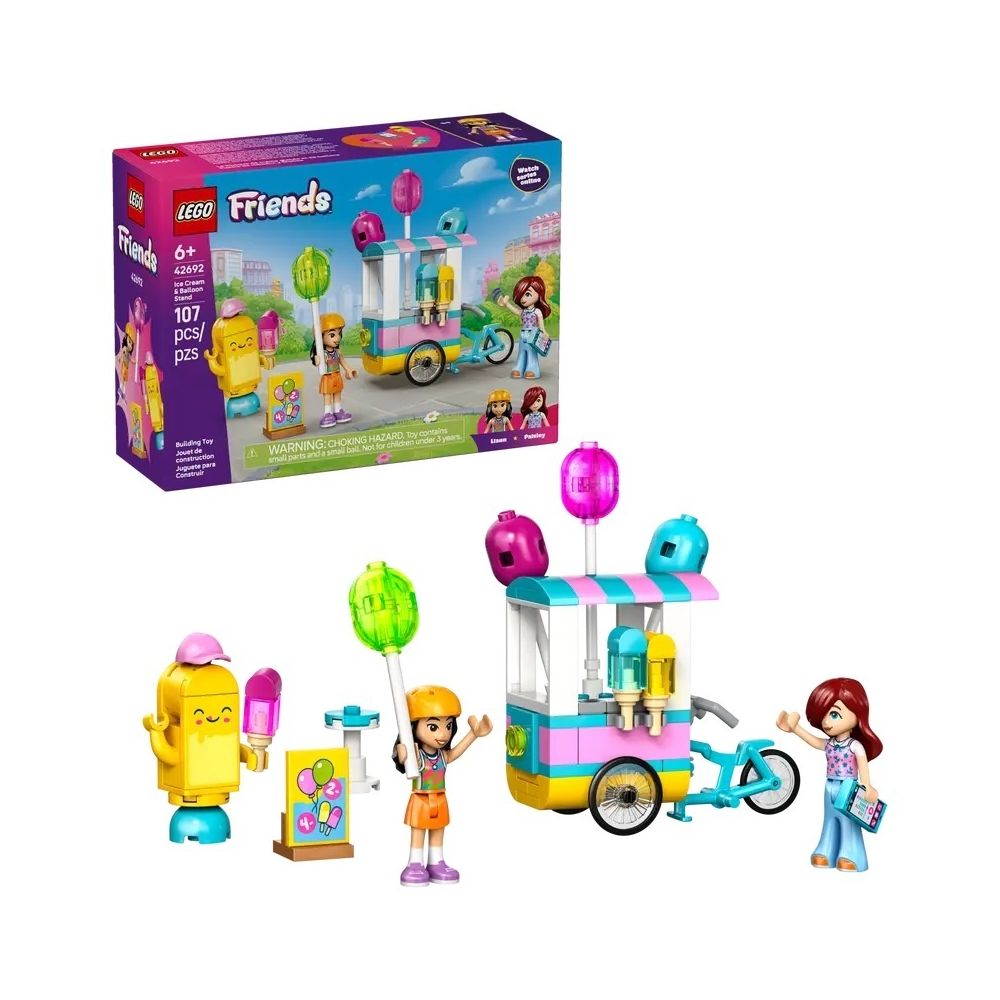 Konstruktorius Lego Friends ledų ir balionų stovas (42692)-Žaislai, Konstruktoriai, Lego, statybiniai blokai-e-vaikas