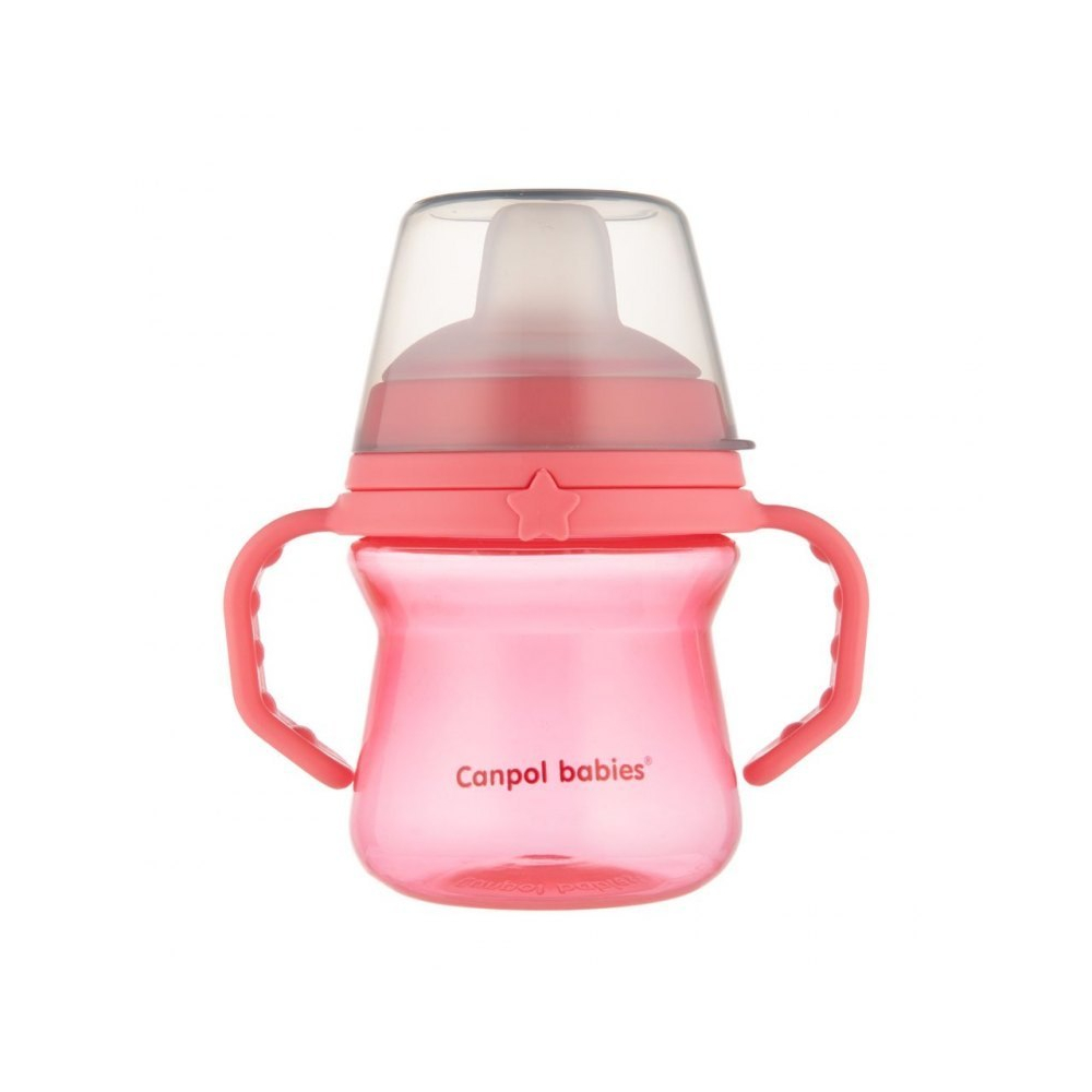 Puodelis su silikoniniu kandikliu 150ml CANPOL BABIES-Maitinimui, Indai, įrankiai, gertuvės, Puodeliai, gertuvės-e-vaikas