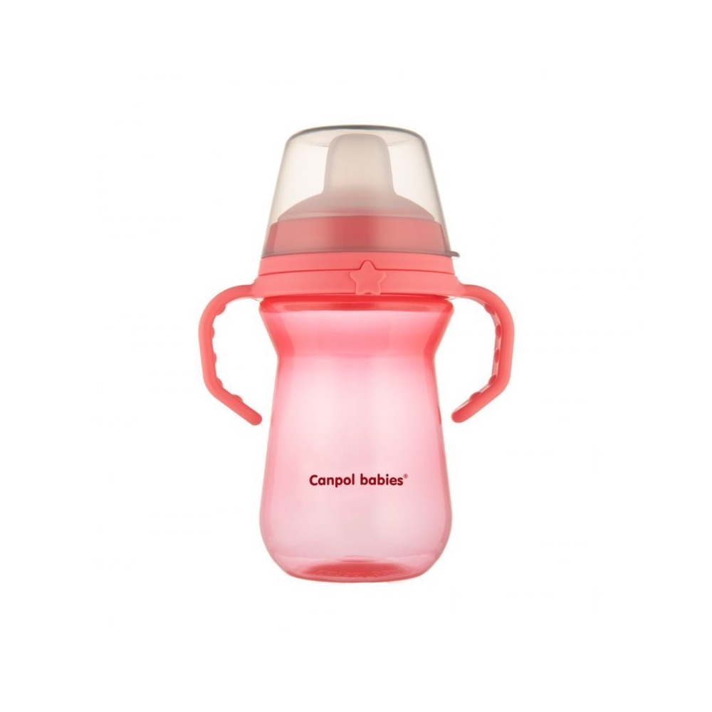 Silikoninis puodelis su kandikliu 250 ml CANPOL BABIES-Maitinimui, Indai, įrankiai, gertuvės, Puodeliai, gertuvės-e-vaikas