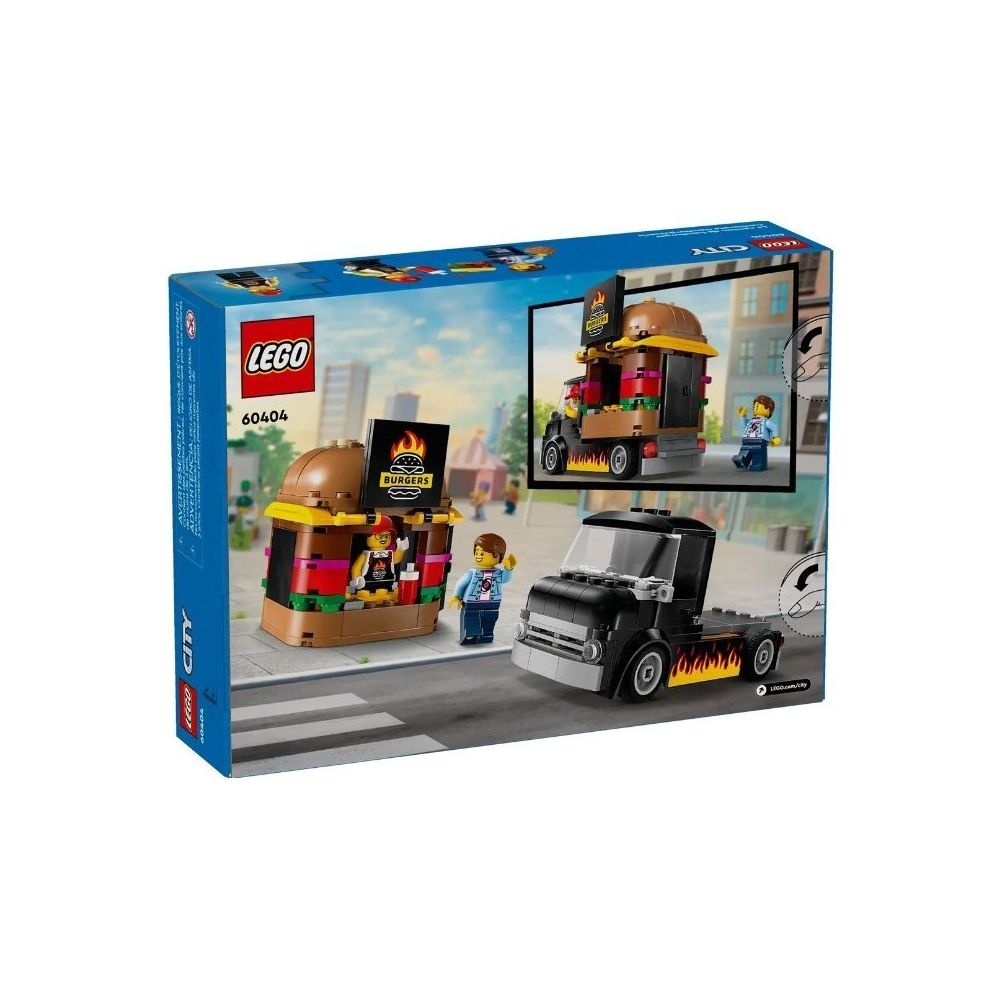 Konstruktorius Lego City Burgerių sunkvežimis (60404)-Žaislai, Konstruktoriai, Lego, statybiniai blokai-e-vaikas