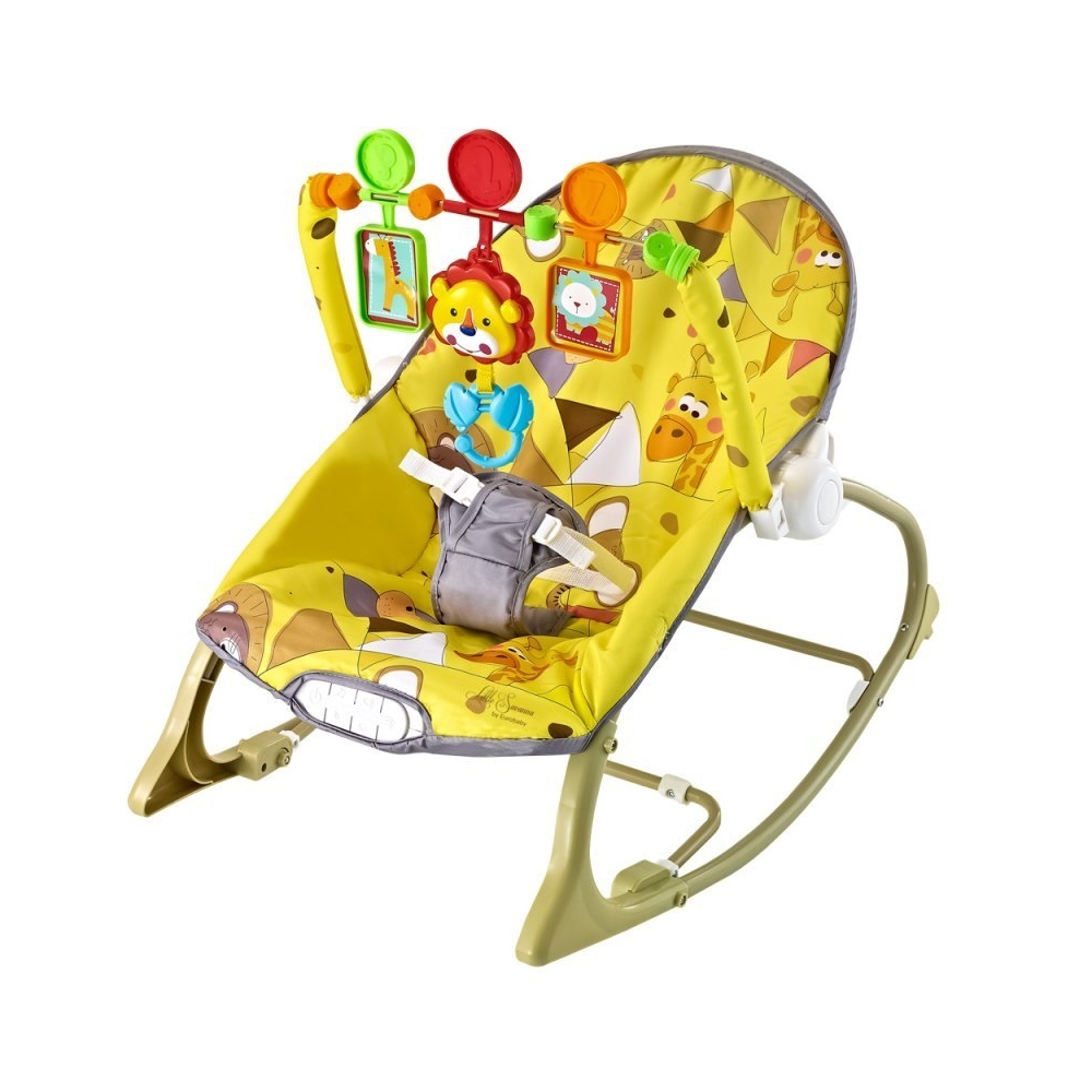 Leżaczek little savanna yellow EUROBABY