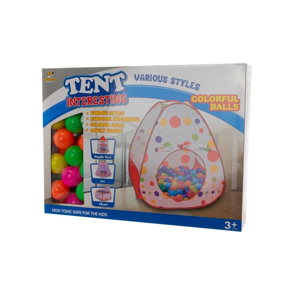 Palapinė su kamuoliukais 0864814 EUROBABY TOYS-Žaislai, Vaikiškos palapinės-e-vaikas