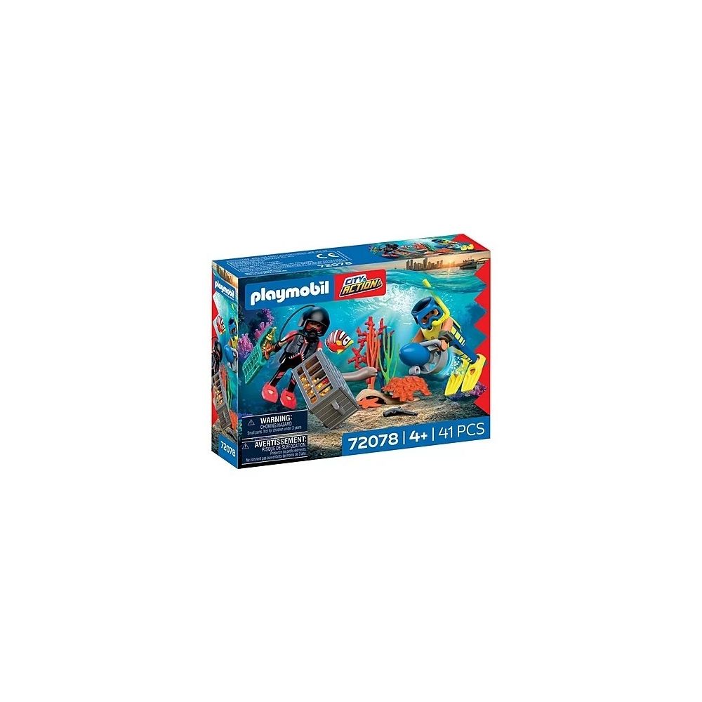 Konstruktorius Playmobil Police Diver with Treasure (72078)-Žaislai, Konstruktoriai, Lego, statybiniai blokai-e-vaikas