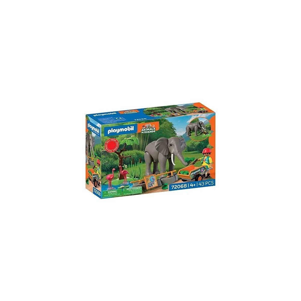 Konstruktorius Playmobil Elephant with Zookeeper (72068)-Žaislai, Konstruktoriai, Lego, statybiniai blokai-e-vaikas
