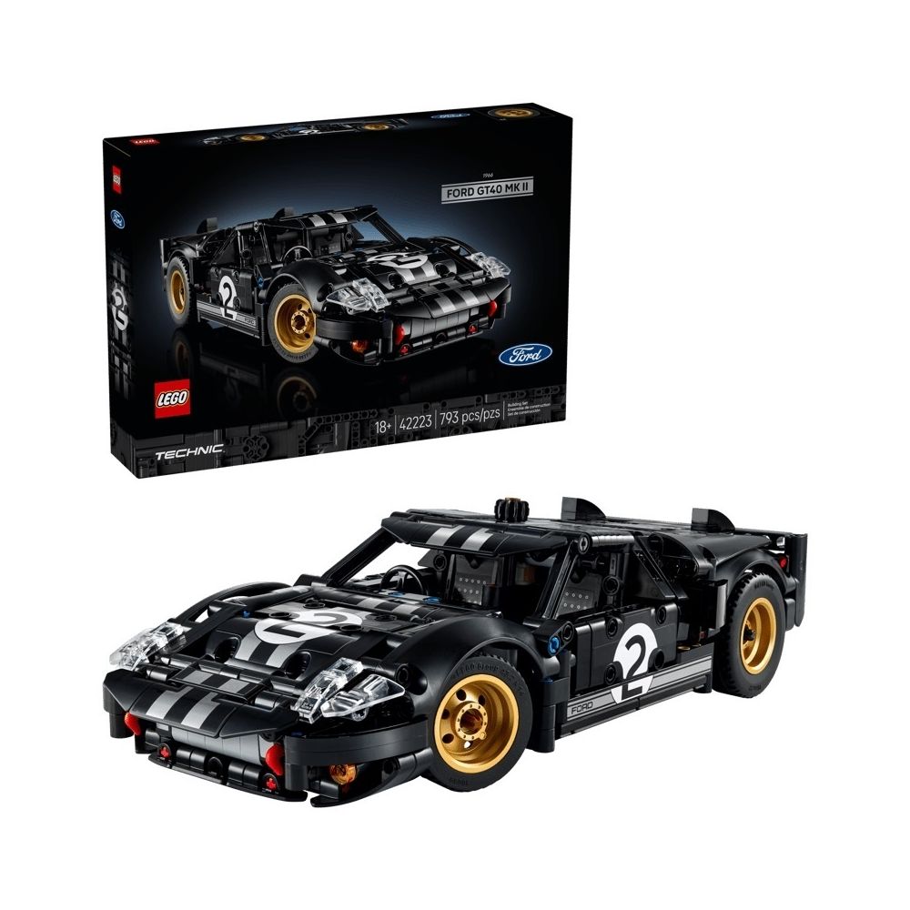 Konstruktorius Lego Technic Adult 1966 m. Ford GT40 MKII lenktyninis automobilis (42223)-Žaislai, Konstruktoriai, Lego, statybin