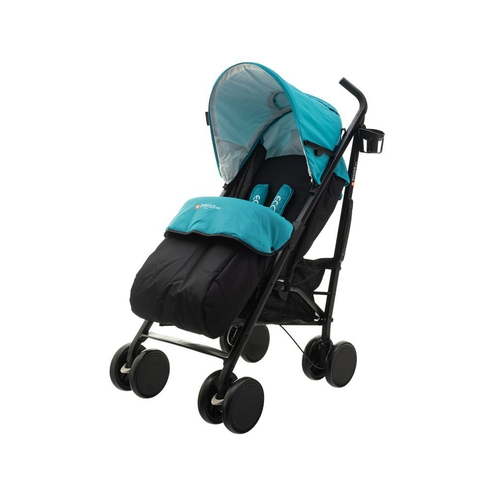 Vežimėlis-skėtukas EUROBABY Eco swiss design 300d, Blue-Vaikiški vežimėliai, Skėtukai-e-vaikas
