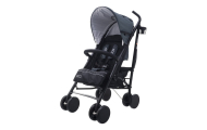 Vežimėlis-skėtukas EUROBABY Eco swiss design 300d, Dark Grey-Vaikiški vežimėliai, Skėtukai-e-vaikas