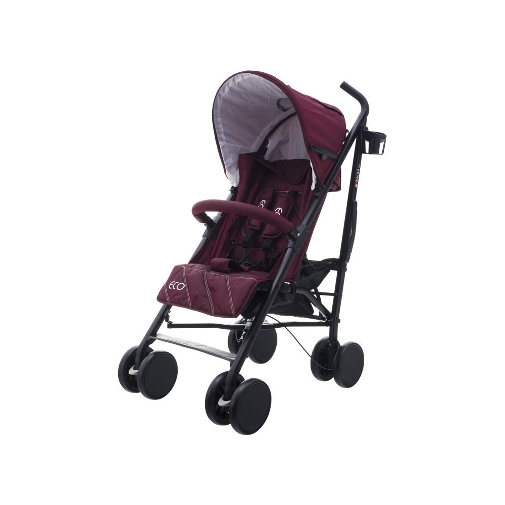 Vežimėlis-skėtukas EUROBABY Eco swiss design 300d, Violet Red-Vaikiški vežimėliai, Skėtukai-e-vaikas
