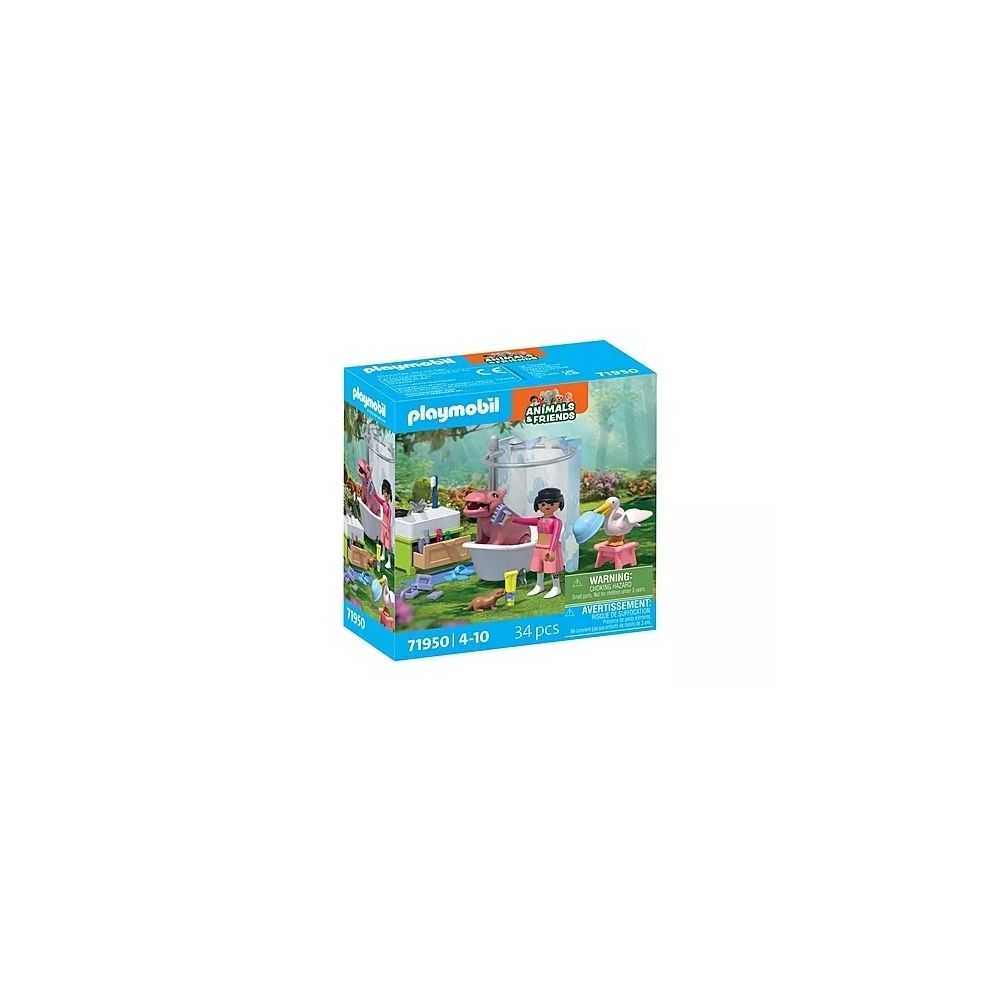 Konstruktorius Playmobil Animal Bathtime (71950)-Žaislai, Konstruktoriai, Lego, statybiniai blokai-e-vaikas