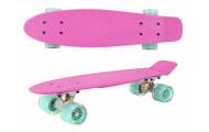 Deskorolka Fiszka ŚWIECĄCE koła PINK MINT