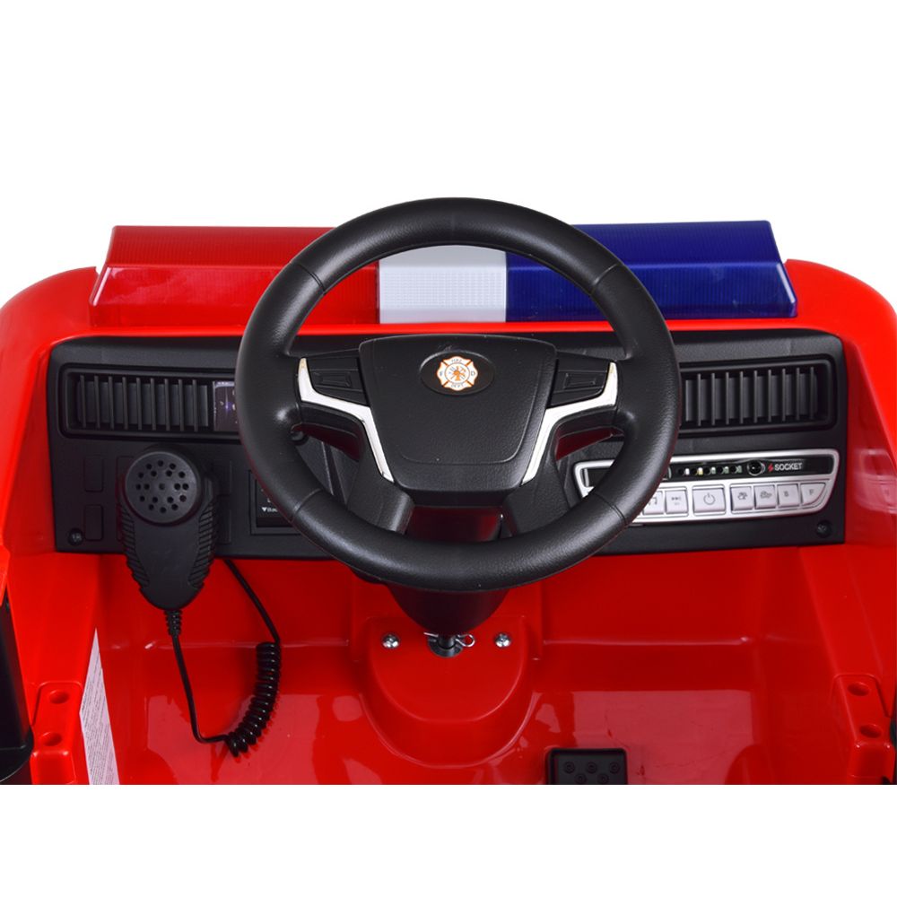 Auto Straż Pożarna Wóz Strażacki na akumulator Koguty Sygnał Radio PA0313