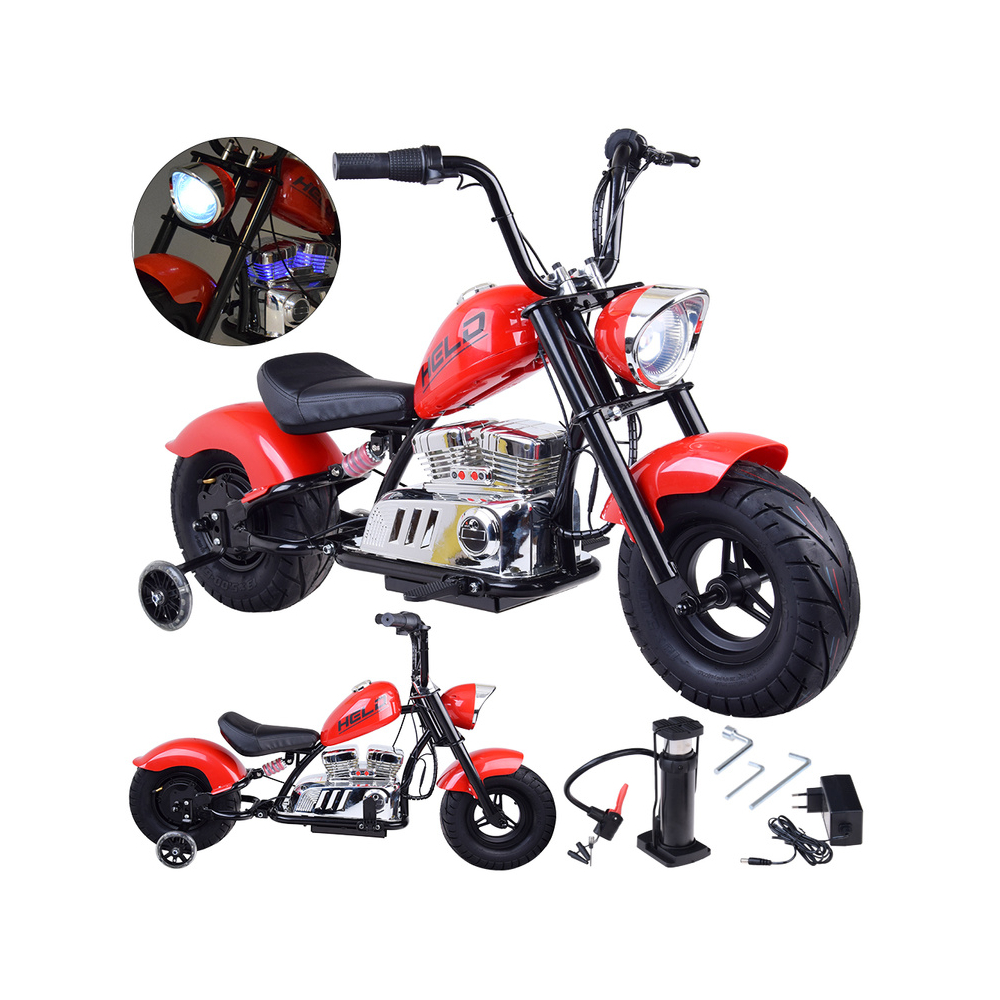 Elektrinis akumuliatorinis „Chopper“ motociklas, iki 80 kg, PA0318 Red-Elektromobiliai vaikams, Motociklai-e-vaikas