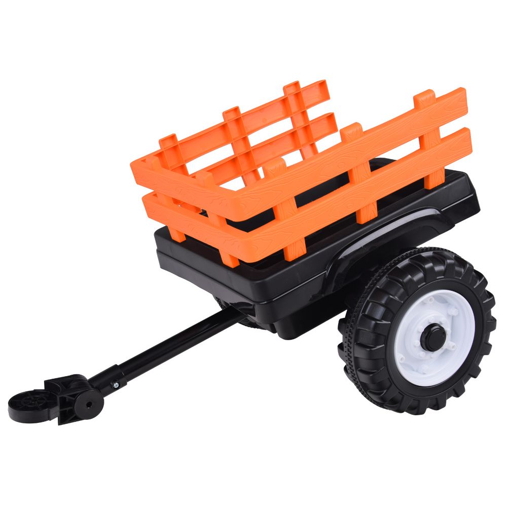Didelis elektrinis traktorius su priekaba ir kaušu PA0320 Green-Elektromobiliai vaikams, Traktoriai-e-vaikas