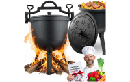 Kociołek żeliwny 11l garnek myśliwski pieczonki na ognisko grill BD-482 348210
