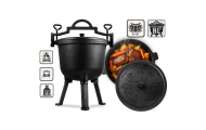 Ketaus puodas 8 l, kepsnių puodas ant laužo, grilis BD-482 348200-Namai, laisvalaikis, turizmas, Kepsninės, laužavietės-e-vaikas