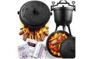 Kociołek żeliwny 8l garnek myśliwski pieczonki na ognisko grill BD-482 348200