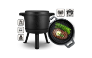 Kociołek żeliwny demontowany 8l garnek + patelnia grill BD-480 348000