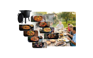 Kociołek żeliwny demontowany 8l garnek + patelnia grill BD-480 348000