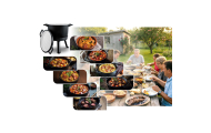 Kociołek żeliwny emaliowany garnek 8l stojący + patelnia grill BD-480 348010