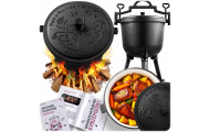 Kociołek żeliwny emaliowany garnek 8l na ognisko grill BD-481 348100