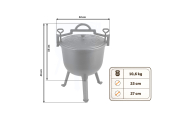 Kociołek żeliwny emaliowany garnek 8l na ognisko grill BD-481 348100