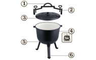 Kociołek żeliwny emaliowany garnek 11l na ognisko grill BD-481 348110