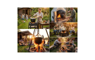 Emaliuotas ketaus puodas 11 l talpos, skirtas laužui ir kepimui ant grotelių BD-481 348110-Namai, laisvalaikis, turizmas, Kepsni