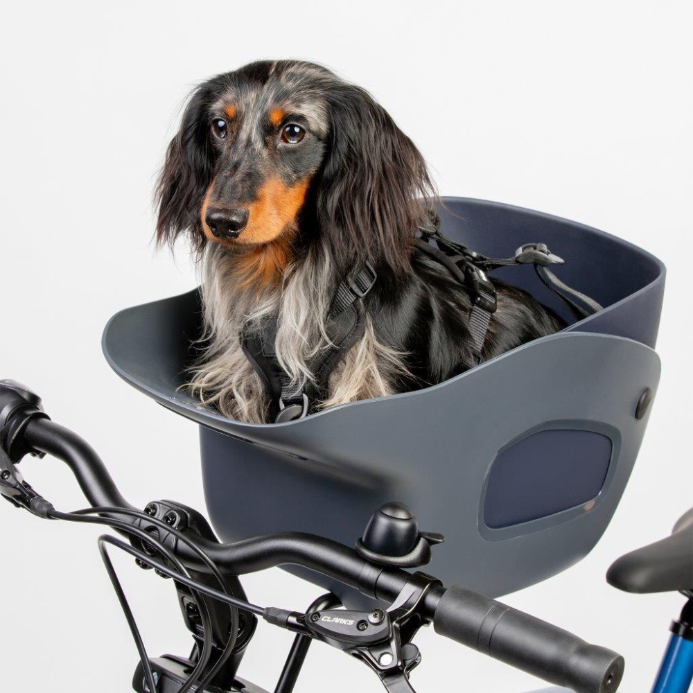 Fotelik koszyk rowerowy dla psa KVISP grey M