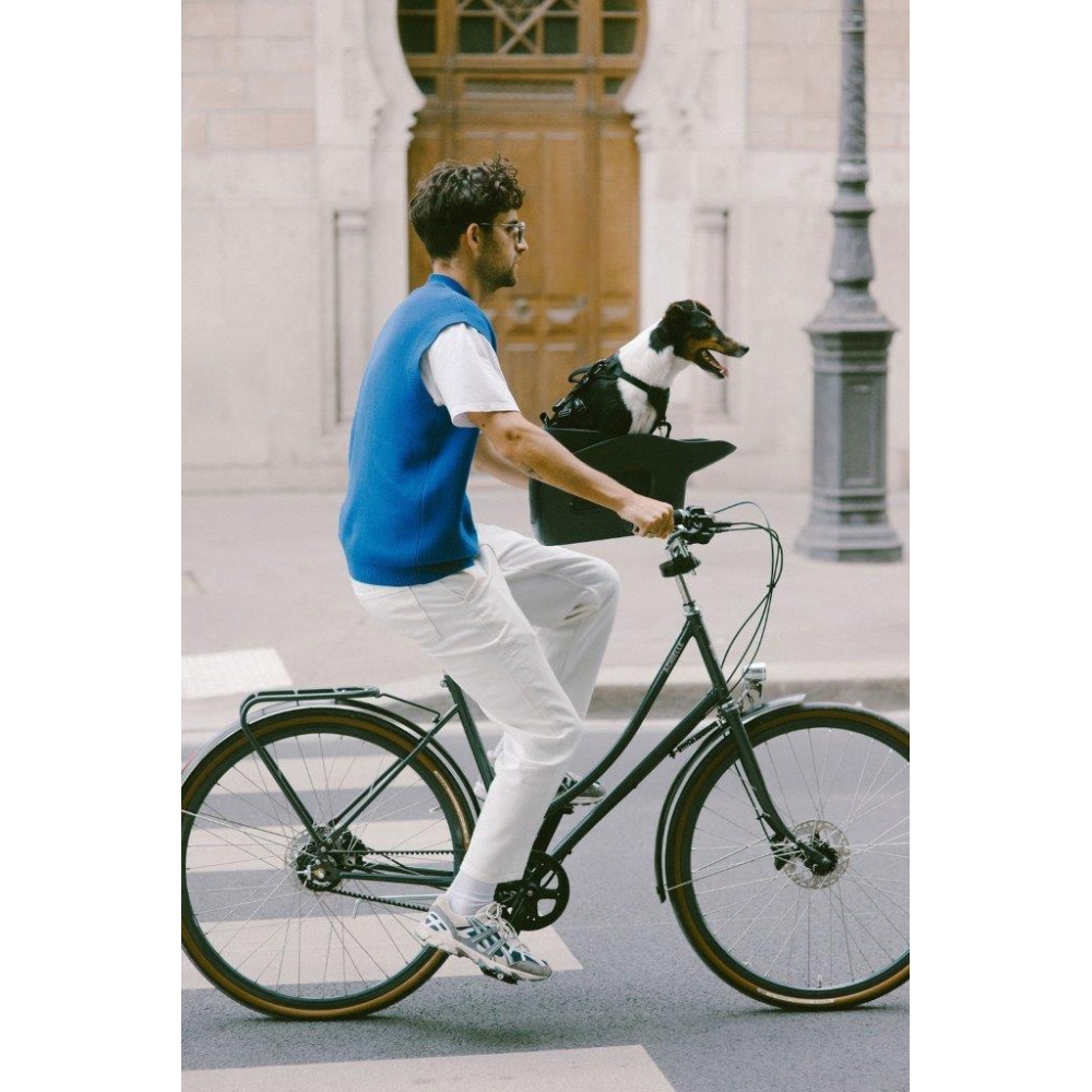 Fotelik koszyk rowerowy dla psa KVISP grey M