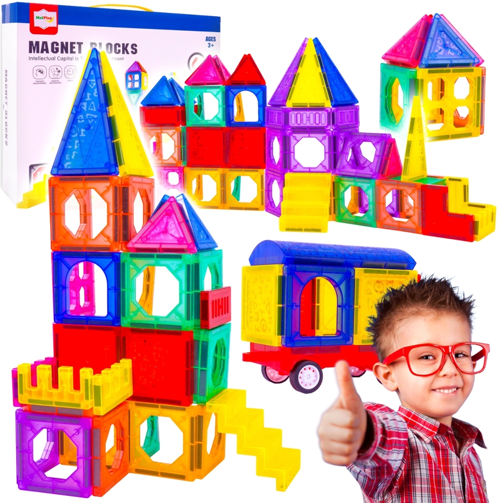 Magnetinis konstruktorius 3D 110 el.-Žaislai, Konstruktoriai, Magnetiniai konstruktoriai-e-vaikas