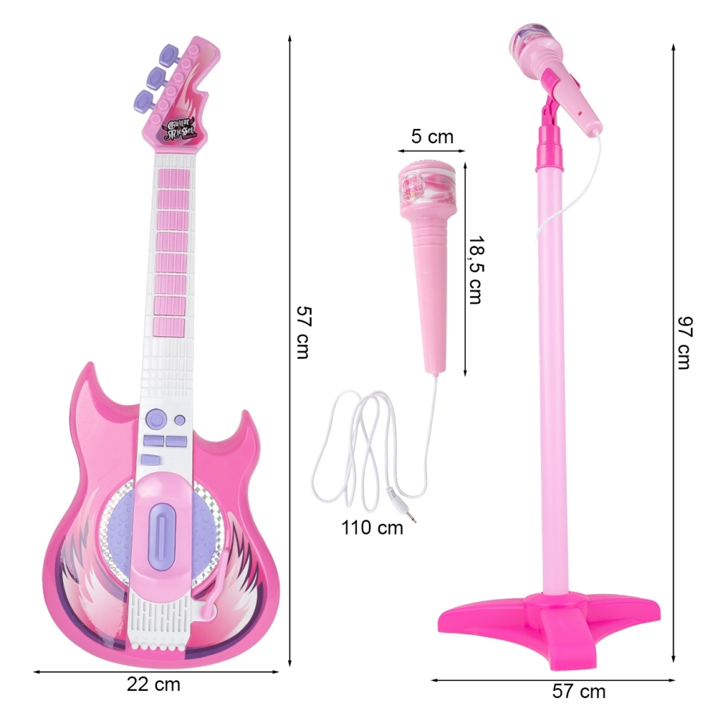 Gitara su mikrofonu ant stovo-Žaislai, Muzikiniai-e-vaikas