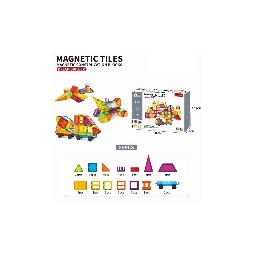 Magnetinis konstruktorius, 85 el.-Žaislai, Konstruktoriai, Magnetiniai konstruktoriai-e-vaikas