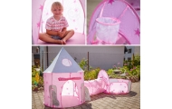 WOOPIE 3-in-1 Tent Princess Palace XXL House Tunnel Dry Pool					