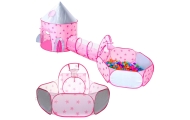 Palapinė WOOPIE 3-in-1 XXL Princesės rūmai namelis-tunelis-sausasis baseinas-LEKER-e-vaikas