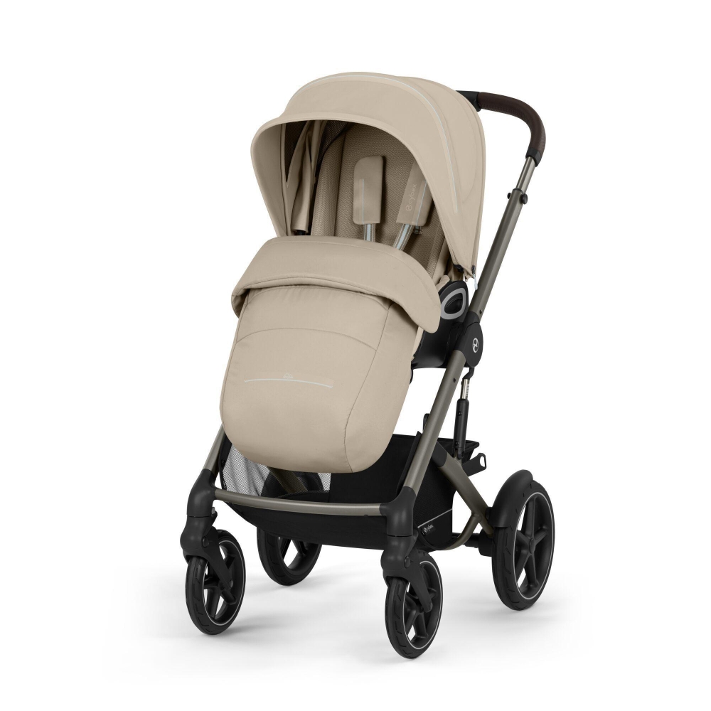Sportinis vežimėlis Cybex Talos S Lux TPE, Almond Beige-Vaikiški vežimėliai, Sportiniai vežimėliai-e-vaikas