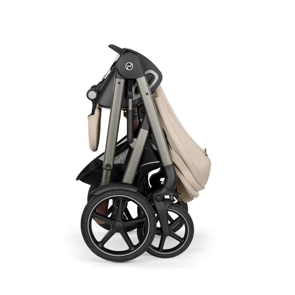 Sportinis vežimėlis Cybex Talos S Lux TPE, Almond Beige-Vaikiški vežimėliai, Sportiniai vežimėliai-e-vaikas