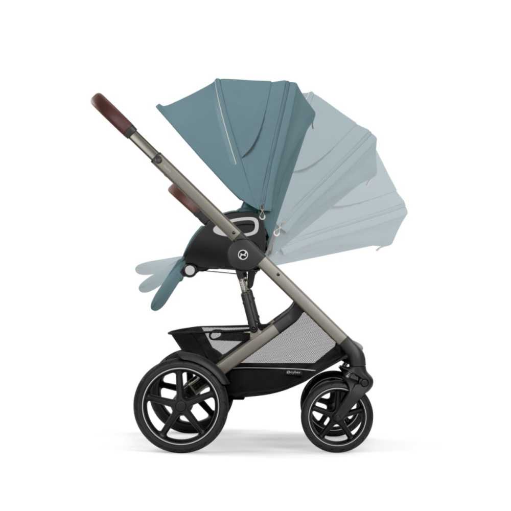 copy of Važiuoklė Cybex Priam V4 Chrome Black su juoda rankena