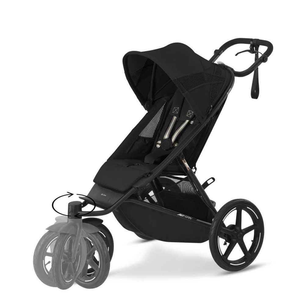copy of Važiuoklė Cybex Priam V4 Chrome Black su juoda rankena