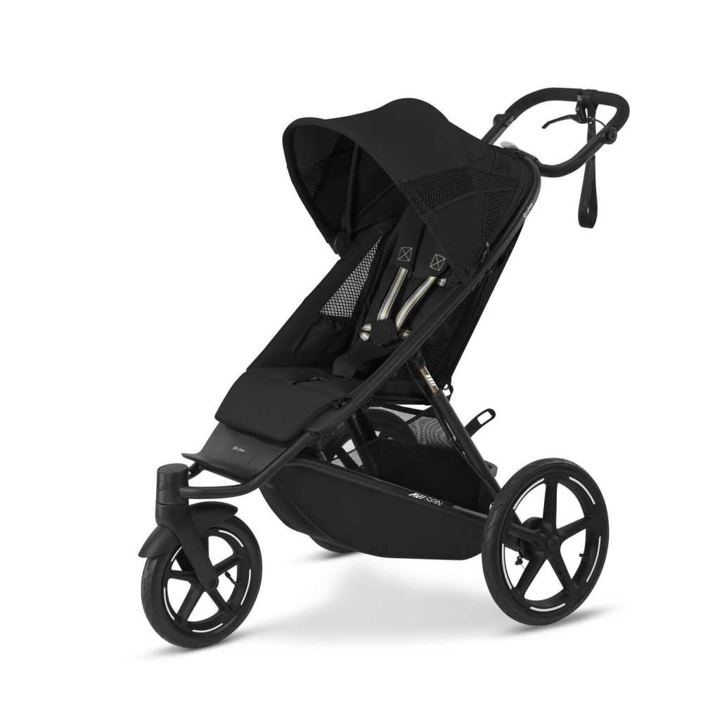 Sportinis vežimėlis Cybex Avi Spin BLK, Moon Black-Vaikiški vežimėliai, Vežimėliai bėgimui-e-vaikas