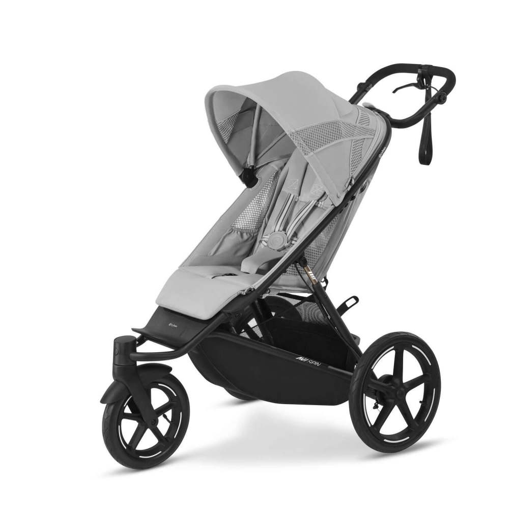 Sportinis vežimėlis Cybex Avi Spin BLK, Fog Grey-Vaikiški vežimėliai, Vežimėliai bėgimui-e-vaikas