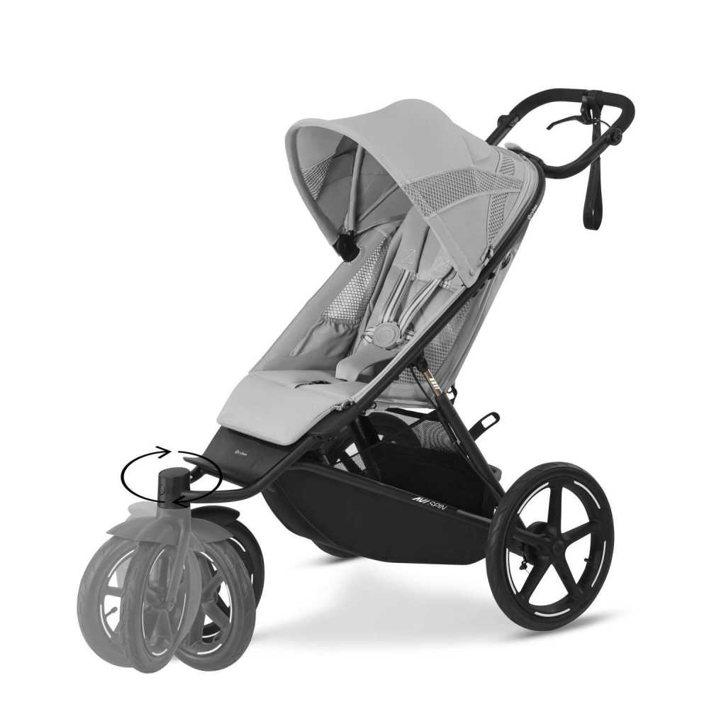 copy of Važiuoklė Cybex Priam V4 Chrome Black su juoda rankena